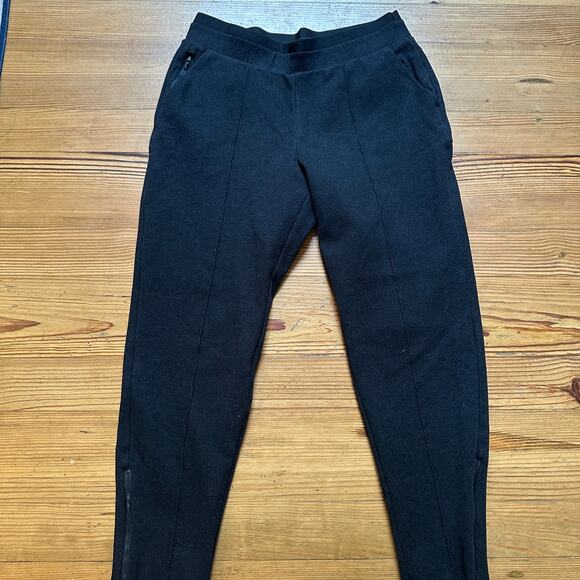 Athleta black heather gray pintuck elastic waistband pant SIZE M - Picture 1 of 5
